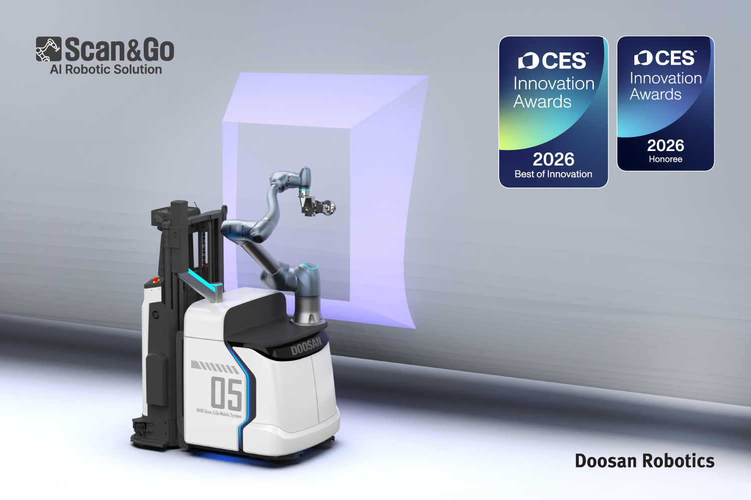 ▲Doosan Robotics' Scan & Go Autonomous Robotic Solution 