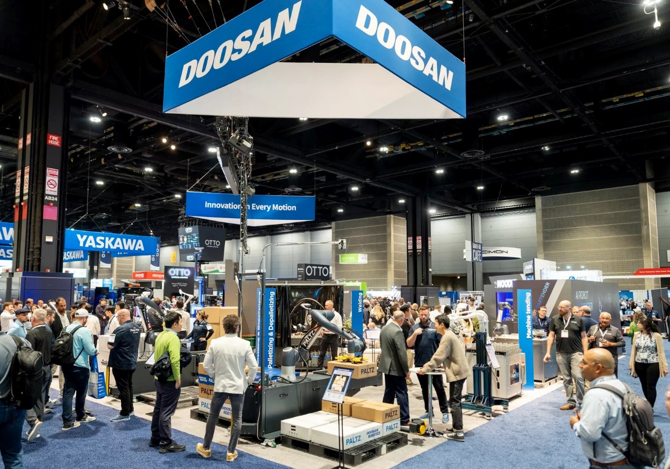 ▲ Doosan Robotics' booth at Automate 2024, held in Chicago, USA from the 6th to the 9th (local time)